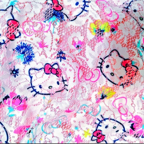 ✨RARE 3T HELLO KITTY DRESS LACE PINK 3T BIRTHDAY DRESS 3T LACE DRESS ✨ - Picture 4 of 7